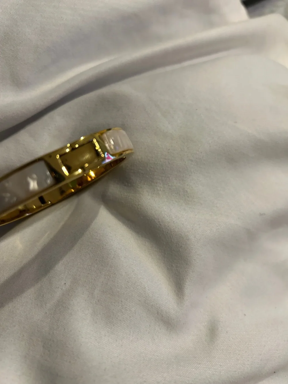 kate spade Gold-tone Bangle White Mother-of-Pearl sophisticated dainty cute - Picture 7 of 10